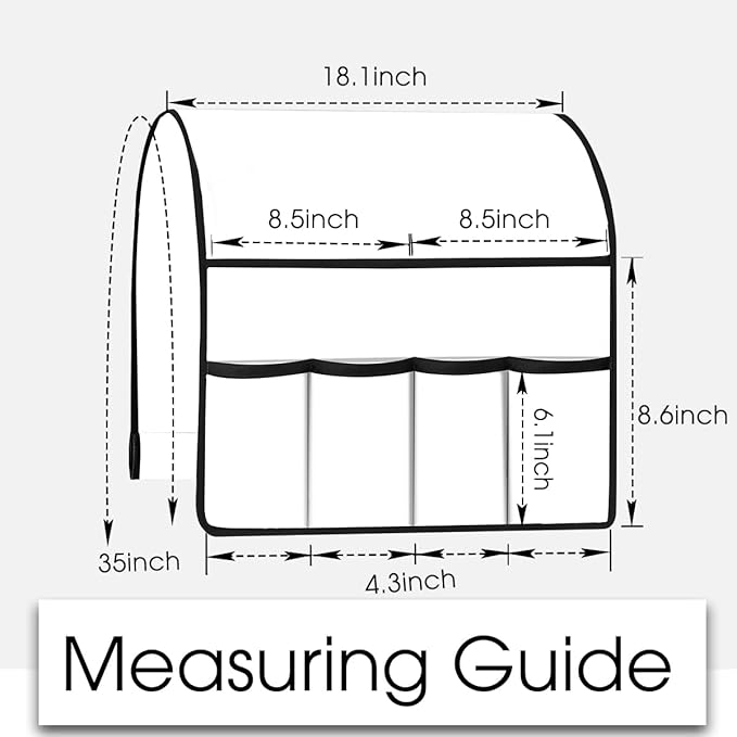 Joywell Remote Holder for Couch Non Slip Sofa Armrest Organizer Armchair Caddy with 6 Pocket Storage for Magazine, Tablet, Phone, iPad, Grey-Blue