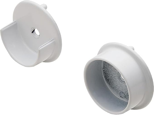 Synergy Collection Wardrobe Tube Support, 1 Pair for 1 5/16" Diameter Closet Rod (Zinc, White)