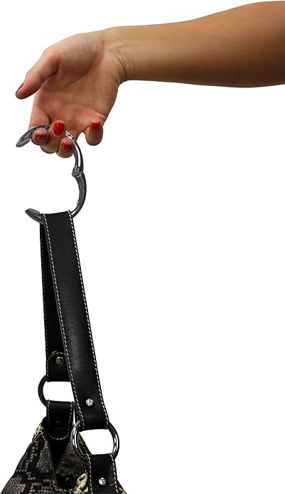 Clipa Bag Hanger - The Ring that Opens Into a Hook, Closes Automatically | Hangs Almost Anywhere in Just 1/2" of Space | Holds 33 lbs Yet Weighs Only 1.6 oz | 8 Styles | 3 yr Warranty