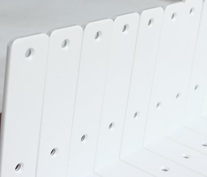 12 Pack - L 6" x H 6" x W1.5, 5mm Thick White L Shelf Bracket, Iron Shelf Brackets, Metal Shelf Brackets, Floating Shelf, Shelf Supports with Screws