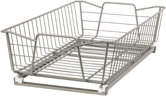 ClosetMaid 11 in. Pull Out Cabinet Organizer, Heavy Duty, Slide Out Pantry Shelves Drawers for Kitchen, Bathroom, Nickel