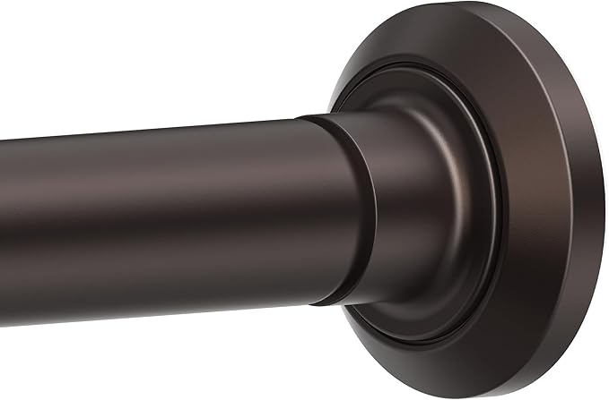 ENJOYBASICS Shower Curtain Rod 30 to 52 Inches, Stainless Steel Adjustable Spring Tension Rods No Drill for Bathroom, Closet, Window, Room Divider, Never Rust, Non Slip, Bronze
