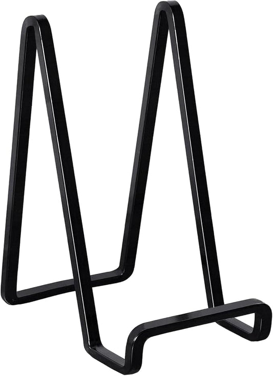 3 Pack 3 inch Metal Plate Stands for Display, Plate Holder Pictures Frame Easel Display Stand, Tabletop Picture Stand, Iron Easels for Display Photo Frames, Plates, Vinyl Record，Book, Sign（Black）