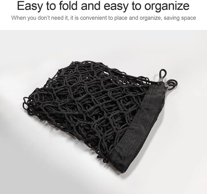 Car Rear Cargo Net, Adjustable Elastic Storage Organizer Net, Trunk Cargo Storage Net, Universal Fit for Car, Vehicle, SUV (35.4" x 11.8")