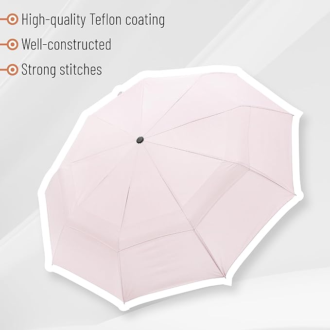 Mr. Pen- Windproof Travel Umbrella, Small Water-Resistant Automatic Folding Umbrella for Rain and Sun, Light, Compact and Portable for Women & Men, Fits Car & Backpack