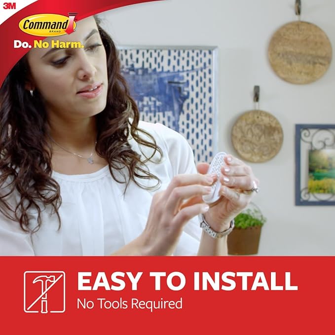 Command Medium Utility Hooks, 20 Hooks and 24 Strips, Damage-Free Hanging Wall Hook with Adhesive Strips, No Tools Great for Hanging, Organization and Storage, Holds up to 3 lb