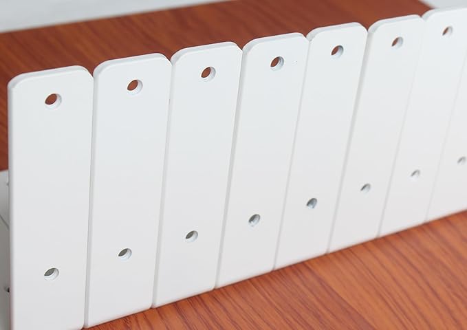 8 Pack - L 6" x H 6" x W1.5, 5mm Thick White L Shelf Bracket, Iron Shelf Brackets, Metal Shelf Brackets, Floating Shelf, Shelf Supports with Screws