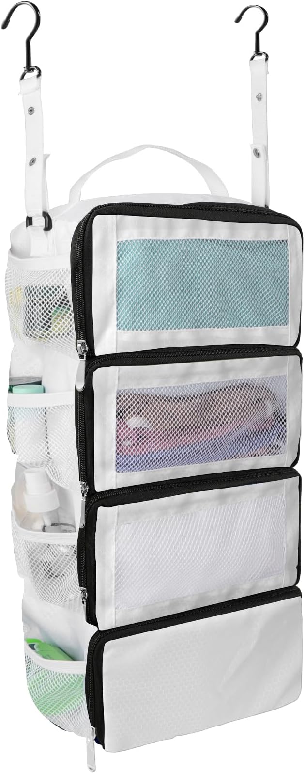 Olosar Suitcase Organizer, Travel Luggage Organizer Portable Hanging Travel Shelves Collapsible Hanging Packing Cubes for Carry on Suitcase