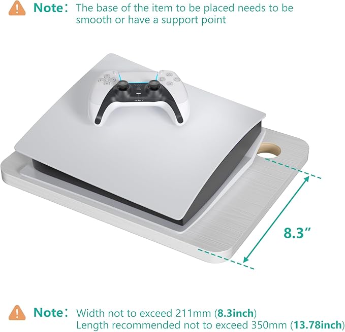 WALI Floating TV Shelf, 1 Tier Projector Shelf for DVD Players, Cable Boxes, Routers, Game Consoles, Living Room Decor Accessories, Wall Mount Shelves Holds Up to 22lbs (CS201NW), 1-Shelf, White