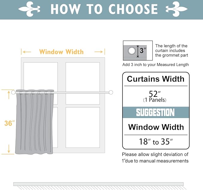 ChrisDowa Blackout Curtains 36 Inches Long for Living Room, Grommet Thermal Insulated Room Darkening Curtains for Bedroom (1 Panel Set, Forest Green, 52 x 36 Inch)