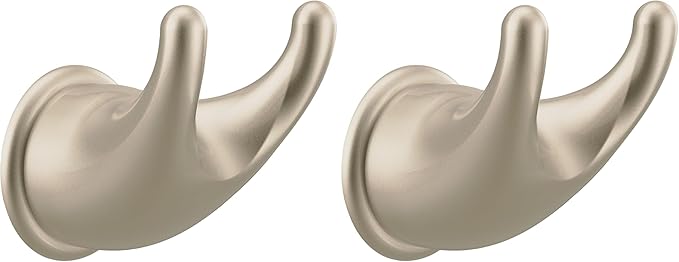 Moen YB8003SN Mason Robe Hook, 1 Count (Pack of 2), Satin Nickel