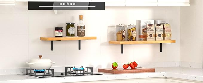 6 Pack - L 5" x H 4" x W1.5, 5mm Thick Black L Shelf Bracket, Iron Shelf Brackets, Metal Shelf Brackets, Floating Shelf, Shelf Supports with Screws