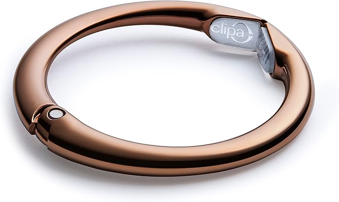 Clipa Bag Hanger - The Ring that Opens Into a Hook, Closes Automatically | Hangs Almost Anywhere in Just 1/2" of Space | Holds 33 lbs Yet Weighs Only 1.6 oz | 8 Styles | 3 yr Warranty
