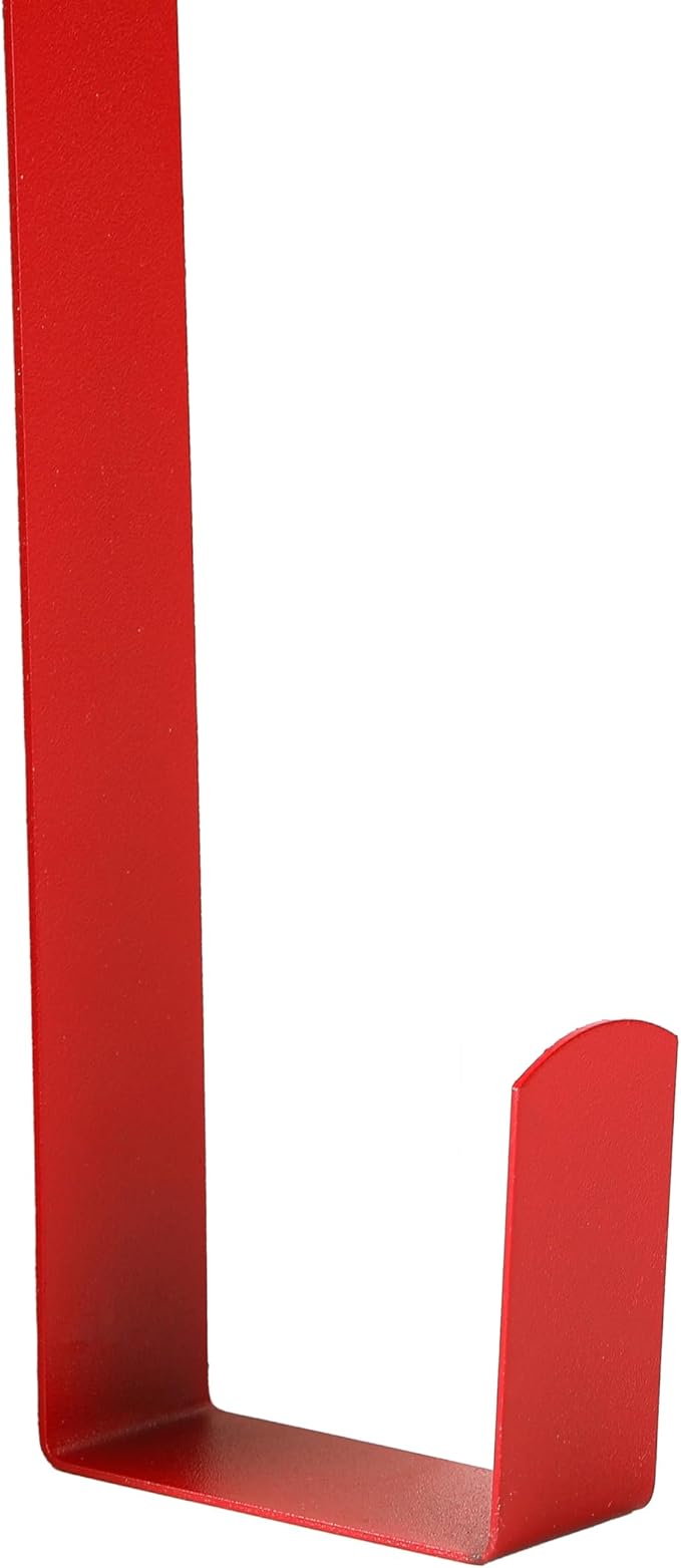 Wreath Hanger for Front Door, Slim Over The Door Hook, Easy to Use and Reusable Holiday Wreath Holder for Christmas, Thanksgiving, Halloween and Daily Décor (12 Red, 1)