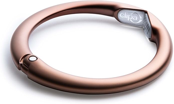 Clipa Bag Hanger - The Ring that Opens Into a Hook, Closes Automatically | Hangs Almost Anywhere in Just 1/2" of Space | Holds 33 lbs Yet Weighs Only 1.6 oz | 8 Styles | 3 yr Warranty