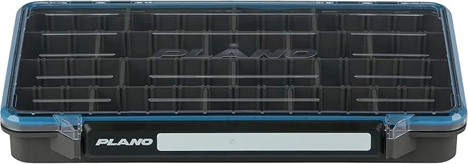 Plano StowAway 3700 Waterproof Stow Tackle Box, 4-Pack, IPX7 Waterproof Rating, with Rustricor, Single Latch Design, Transparent DuraView Lid, Stackable Storage for Fishing Bait, Lures and Gear