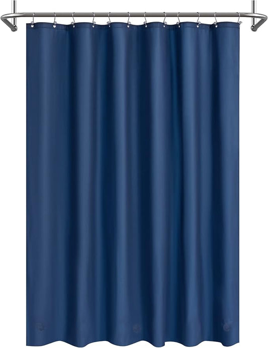 Mrs Awesome Navy Shower Curtain Liner with 3 Magnets, 72x72 Premium Flexible Sturdy Plastic Shower Curtain for Bathroom Lightweight & Waterproof, Navy Blue