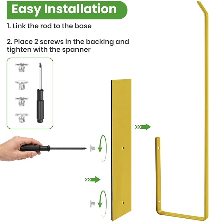 Gold Paper Towel Holder, Magnetic Paper Towel Holder for Fridge, Toilet Paper Roll Holder Magnet Towel Rack Wall Mount Fridge Organizer for Paper Towels Rolls Bathroom Pantry RV Kitchen Storage Golden