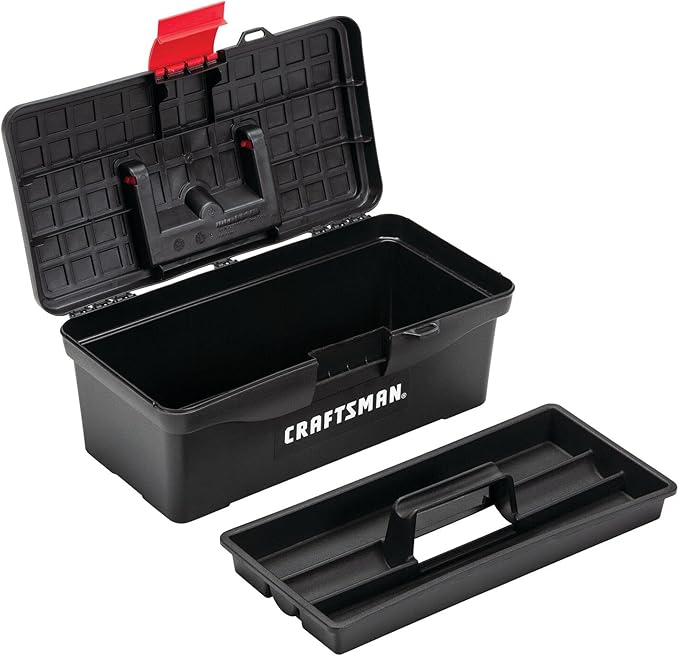 CRAFTSMAN Tool Box,Lockable,13 in.,Red/Black (CMST13004),(Pack of 4)