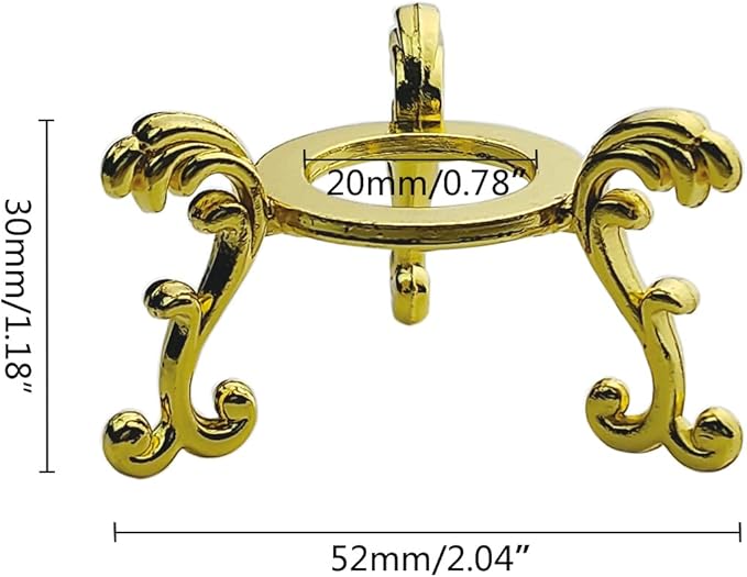 10Pcs Gold Crystal Ball Stand for Displaying Crystal Glass and Natural Rocks, Sphere Display Holder, for 40mm-80mm Sphere or Stone