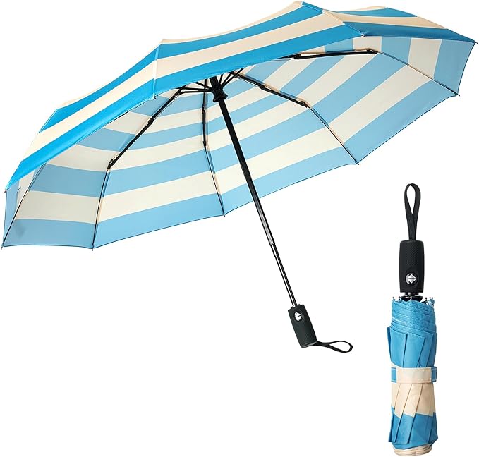 Mr. Pen- Windproof Travel Umbrella, Small Water-Resistant Automatic Folding Umbrella for Rain and Sun, Light, Compact and Portable for Women & Men, Fits Car & Backpack