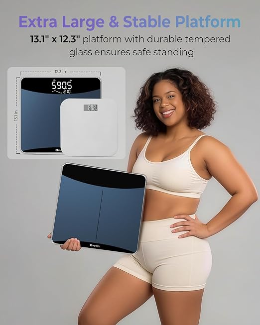 Ovutek 600lb Scale for Body Weight with Weight Trends, High Accurate Weight Scale with Extra-High Capacity Large Display, Premium Digital Scales for Body Weight, Family, Pet