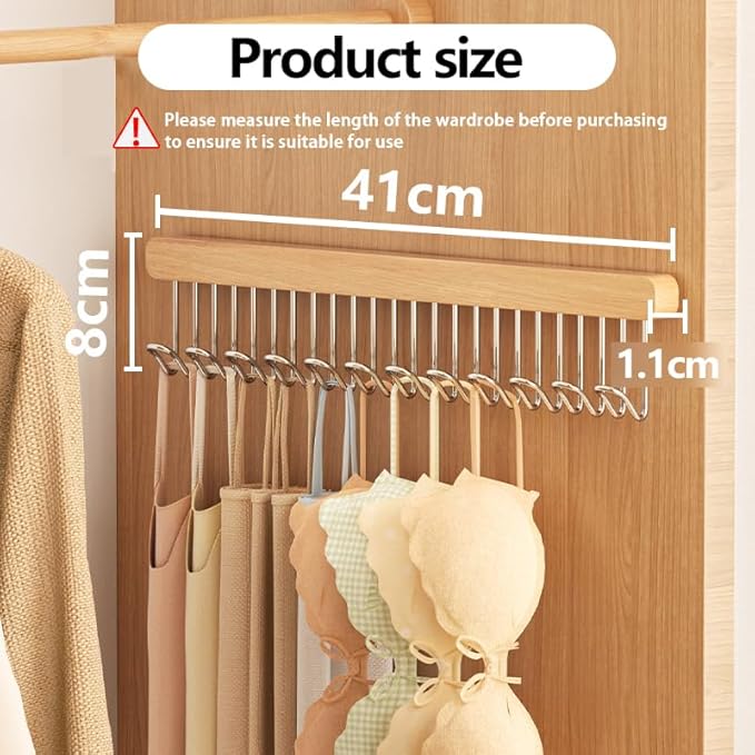 16.2 inch valet rods for closets, extendable and pull-out wardrobe pole for hanging clothes, wardrobe pole with metal hooks, closet valet rod slide out （Right hook