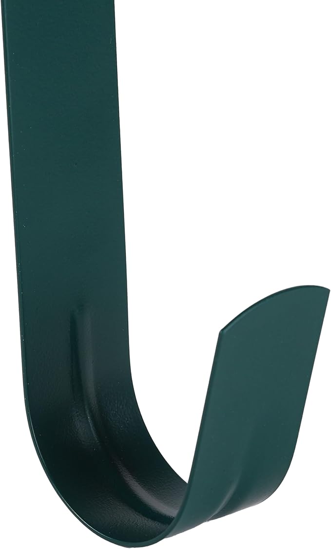 Sattiyrch 12" Wreath Hanger for Front Door,Steel Over The Door Hanger Hook,Wreath Door Hanger (Green,2)