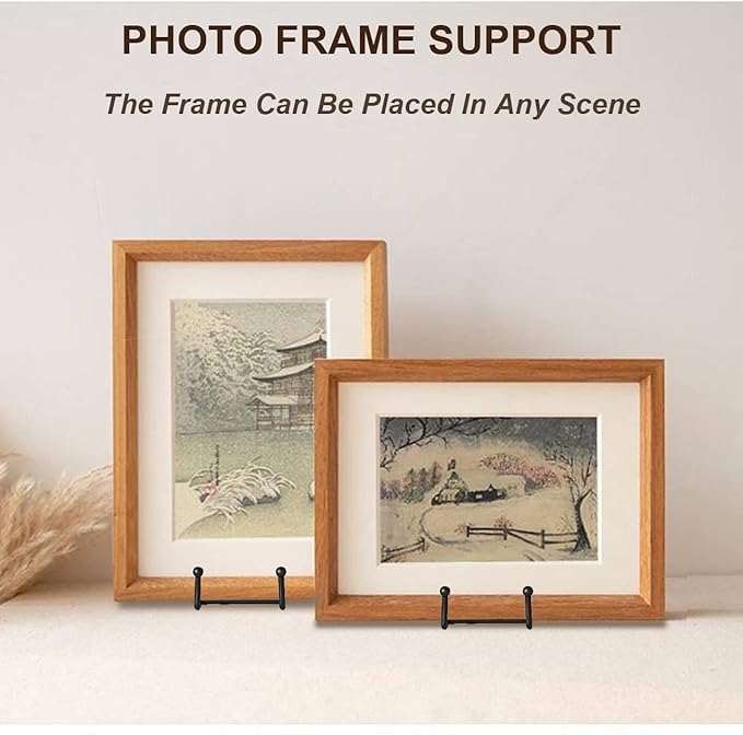 Hoewina Plate Stands for Display, 3Pack 4.5Inch Plate Holder Display Stand, Metal Frame holder stand for Book Holder, Picture Stand, Decorative Plate stand, Photo and Platter, Tabletop Art