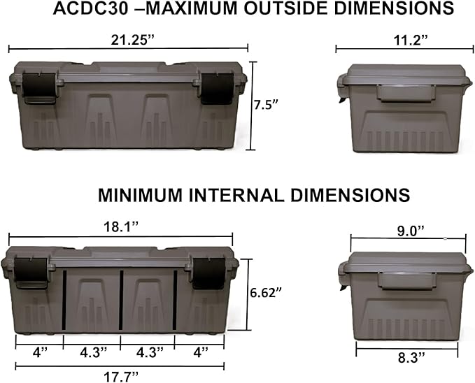 MTM Divided Ammo Crate Utility Box