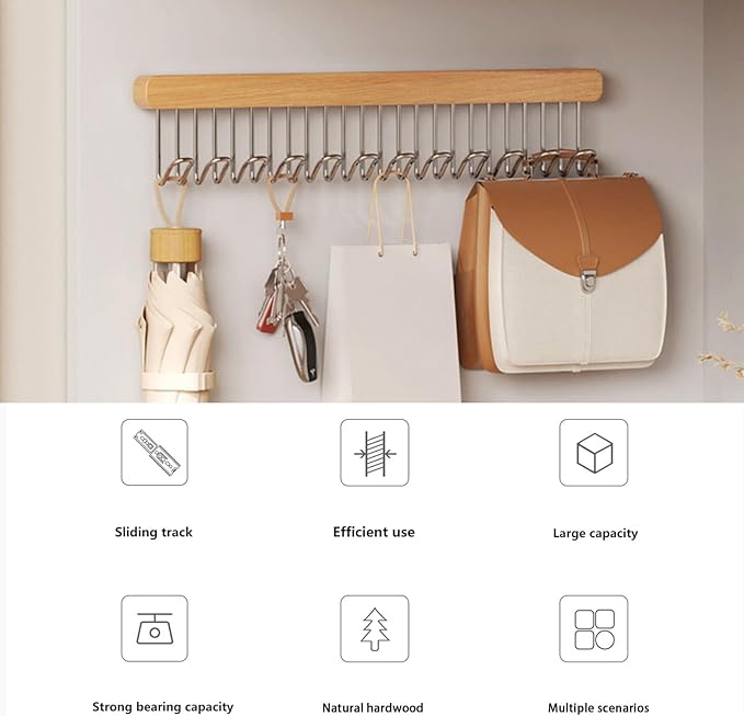 2 pack 16.2 inch valet rods for closets, extendable and pull-out wardrobe pole for belt hangers,tie hangers,bra organizer, closet extender hanging rod with 12 metal hooks, closet valet rod slide out