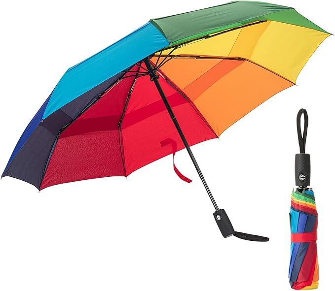 Mr. Pen- Windproof Travel Umbrella, Small Water-Resistant Automatic Folding Umbrella for Rain and Sun, Light, Compact and Portable for Women & Men, Fits Car & Backpack