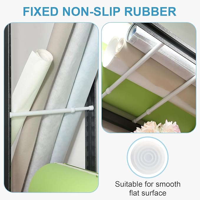 Spring Tension Rod, Goowin Small Tension Rod, 5/8" Diameter No Drilling Expandable Short Tension Rods Spring Rods, Tension Rods for Closet, Cupboard, Hanging Clothes, White, 3 Pack (10-15.7 inch)