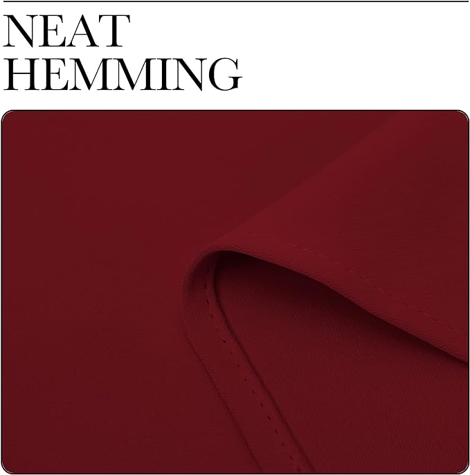 NICETOWN Christmas Burgundy Red Blackout Drapery Curtain - Thermal Insulated Solid Grommet Blackout Curtain/Panel/Drape for Party Present (1 Piece, 70 by 63-Inch)