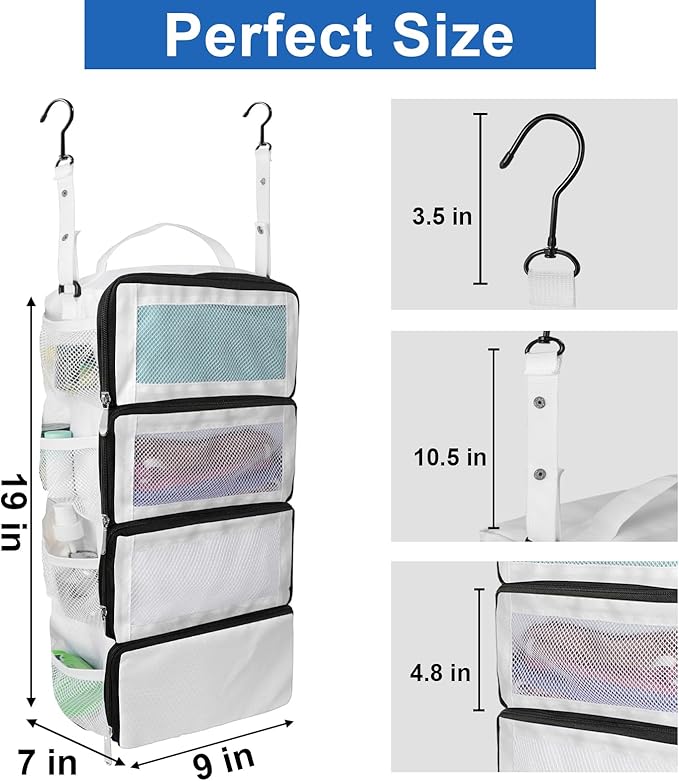 Olosar Suitcase Organizer, Travel Luggage Organizer Portable Hanging Travel Shelves Collapsible Hanging Packing Cubes for Carry on Suitcase