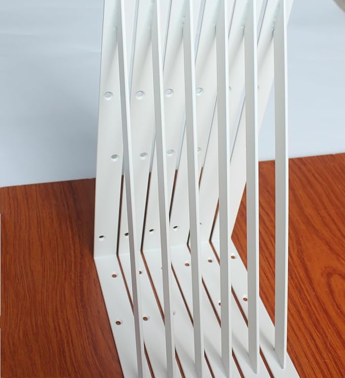 20 Pack L16 x H 10" White Heavy Duty Shelf Brackets with Screws Metal Shelf Brackets Shelf Support Angle Brackets for Shelves L Brackets Heavy Duty Floating Shelf