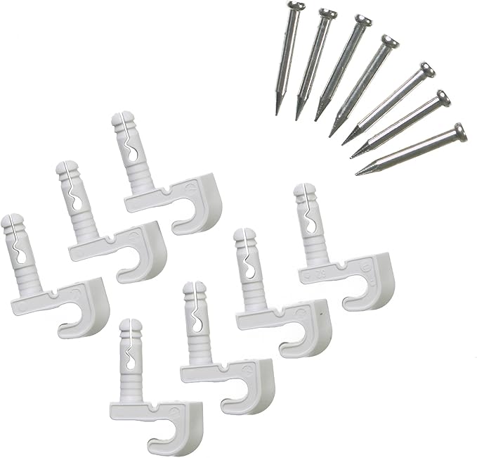 ClosetMaid 56610 Pre-Loaded Wall Clips, White 7-Pack