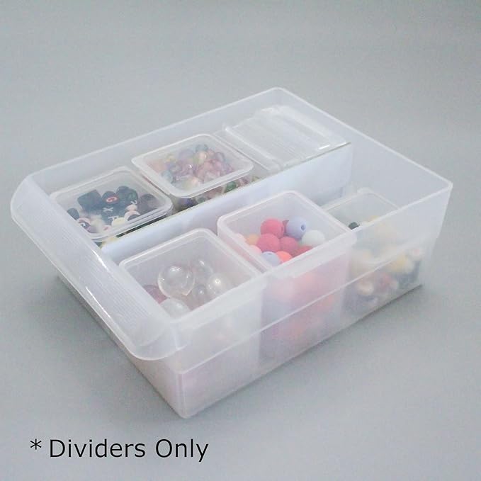 (12-Pack) Large Drawer Dividers compatible with Craft Cabinet and Hardware Storage Organizers, (Dividers Only)