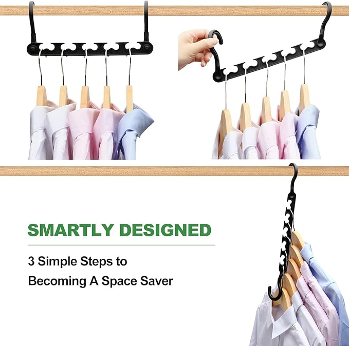 8-Pack-Closet-Organizers-and-Storage,Sturdy Organization-and-Storage-Hangers-Space-Saving for Wardrobe,Dorm-Room-Essentials for College Students Girls Smart Clothes Hanger Apartment Essentials