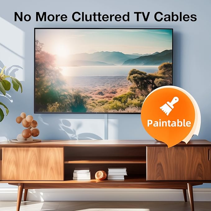Delamu 157in Cord Hider, Cord Cover Wall Cable Management, Paintable Wire Cover for Cords, Cable Hider Raceway Kit, Cable Cover Concealer, Wire Hiders for TV on Wall, 10 X L15.7 W1.18 H0.6in, Beige