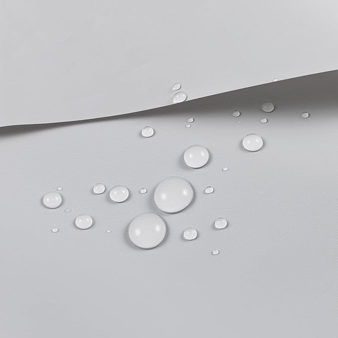 Barossa Design 54W x 78H Stall Shower Curtain Liner Silver Gray - Waterproof Lightweight PEVA Plastic Shower Liner with 3 Magnets & Metal Grommets - Gray Silver