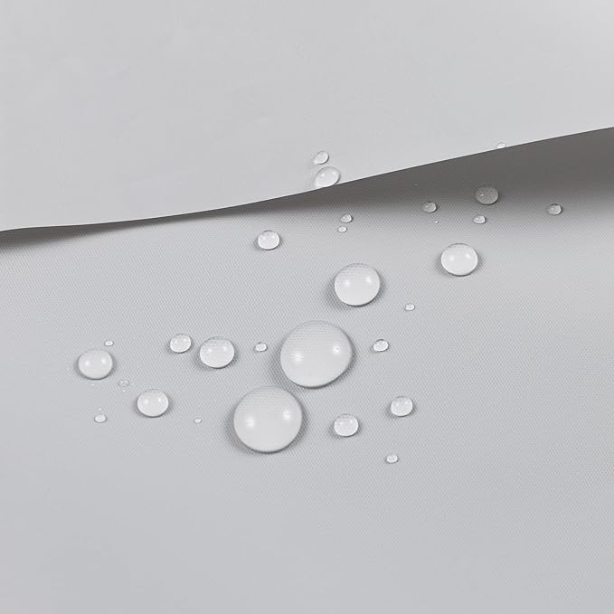 Barossa Design Shower Curtain Liner - Premium PEVA, BPA & PVC Free, No Chemical Smell, Lightweight Standard Size Shower Curtain with 3 Magnets, Metal Grommets -Silver Gray