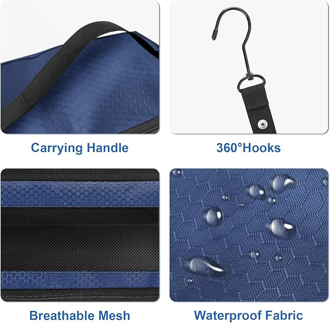Olosar Suitcase Organizer, Travel Luggage Organizer Portable Hanging Travel Shelves Collapsible Hanging Packing Cubes for Carry on Suitcase