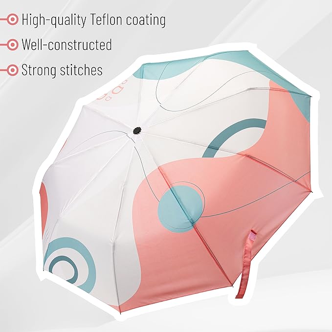 Mr. Pen- Windproof Travel Umbrella, Small Water-Resistant Automatic Folding Umbrella for Rain and Sun, Light, Compact and Portable for Women & Men, Fits Car & Backpack