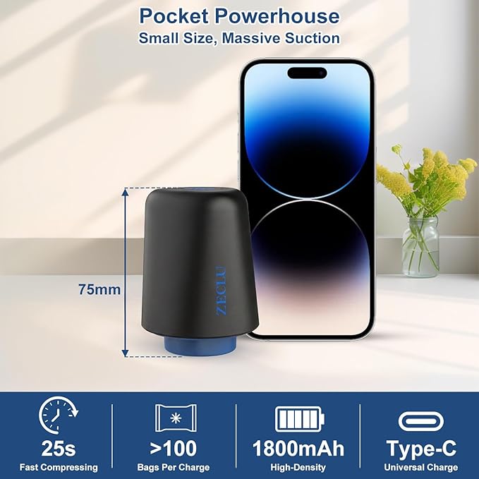 12 Pack Travel Vacuum Storage Bags with USB-C Pump & 0.08mm Anti-Burst Shield - for Luggage, Moving & Dorm Organization, Saves 80% Space, Airtight Double-Zip, 20"/24"/28" Set