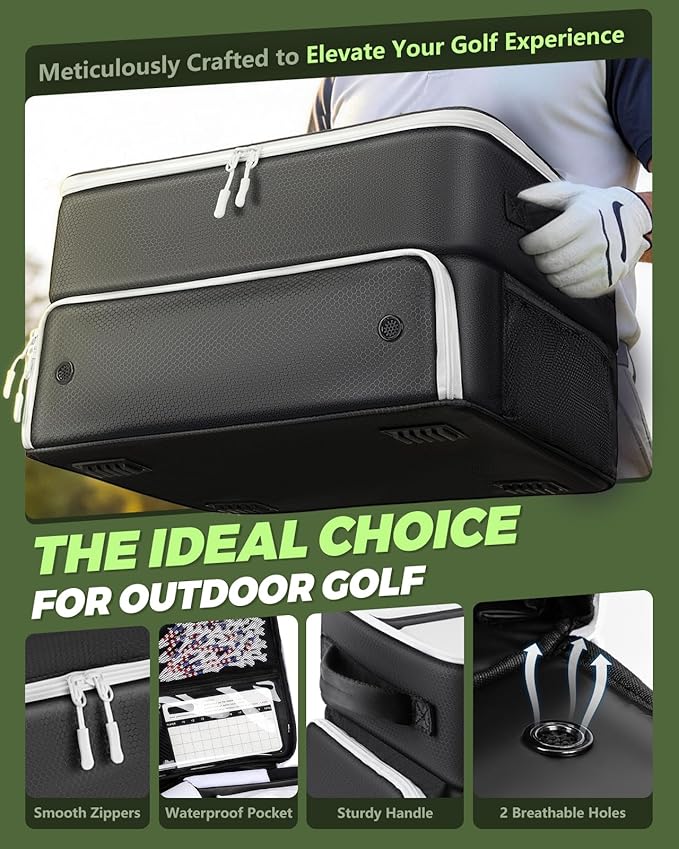 BRANTMAKER Golf Trunk Organizer, Golf Accessories for Men/Women to Storage Stuff and Gear, Cool Gifts for Golfers, Dad, Him/Her, Birthday or Father’s Day