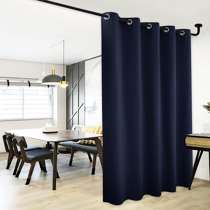 NICETOWN Bedroom Window Blackout Curtain Panel - Thermal Insulated Blackout Drape/Drapery for Loft, Guestroom (Navy, 1 Panel, 70 x 84 inch)