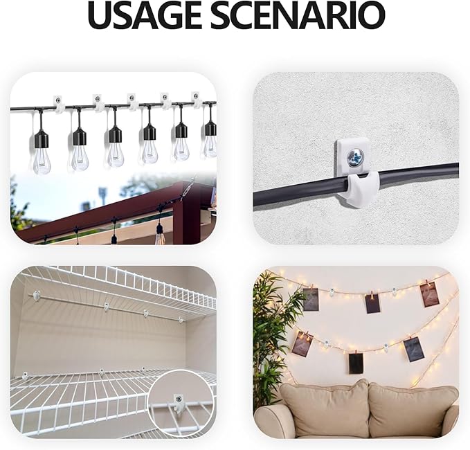 30 Pack Wire Shelf Wall Clips with Screws and Anchors – Plastic Mounting Brackets for Closet Wire Shelving, Wall Support Clips for Storage Rack Installation