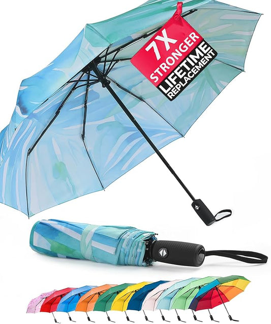 Mr. Pen- Windproof Travel Umbrella, Small Water-Resistant Automatic Folding Umbrella for Rain and Sun, Light, Compact and Portable for Women & Men, Fits Car & Backpack