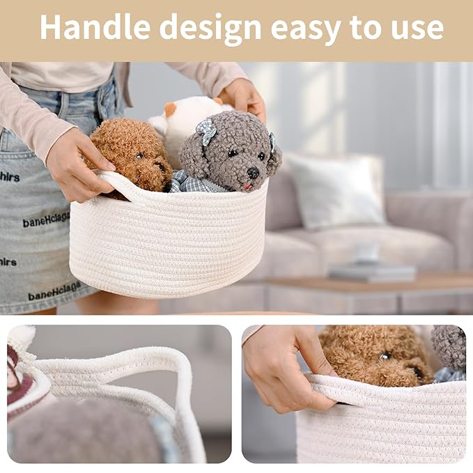 Happyiren Cute Burgundy Woven Gift Basket – Empty Burr Baskets for Graduation Birthday Raffle, Decorative Storage Organizer Box for Toys Seasonal Decor (13" D x 8" W x 6" H)